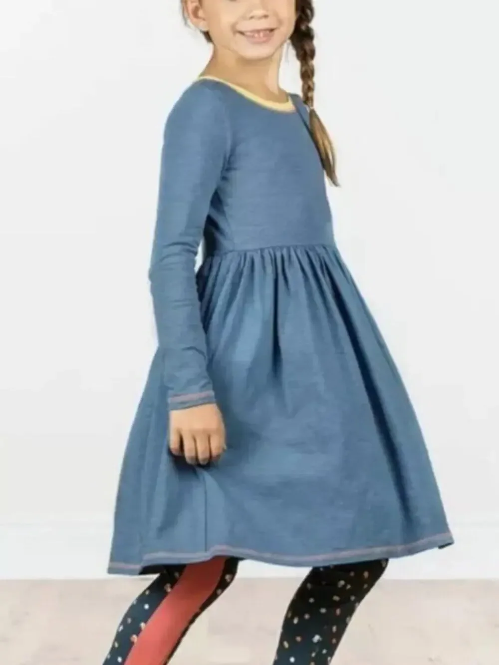 Matilda Jane Brand Girl's size 6 WEEKEND PLANS Dress Blue Make Believe Release